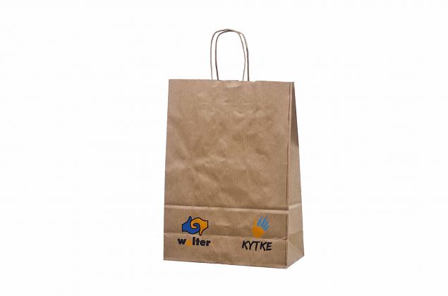 brown kraft paper bag with print 