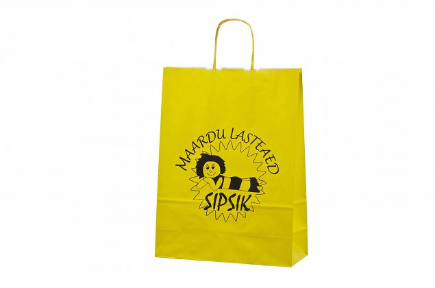 yellow kraft paper bags 