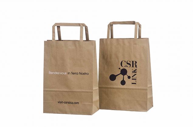 durable ecological paper bag flat handles 