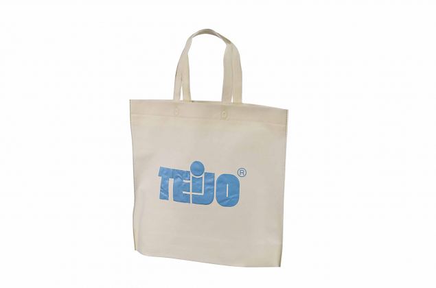 beige non-woven bags with print 