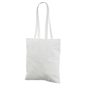 Edullinen valkoinen kangaskassi