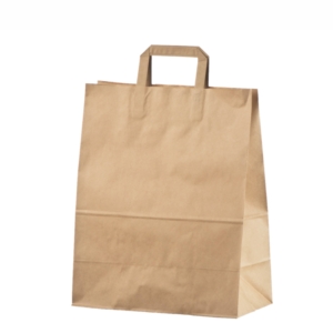 Ruskeat take away -paperikassit, koko 32x17x40 cm