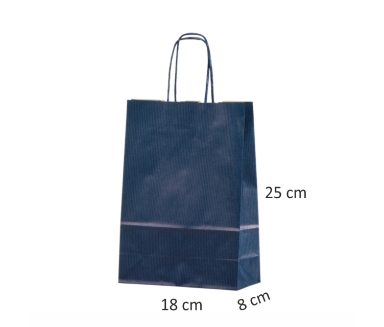 Sinist värvi nöörsangadega paberkotid.