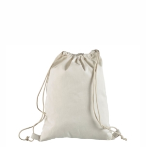 Loodusvalge tugevast puuvillasest riidest seljakott