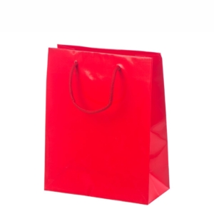 Punased läikiva laminaadiga paberkotid
