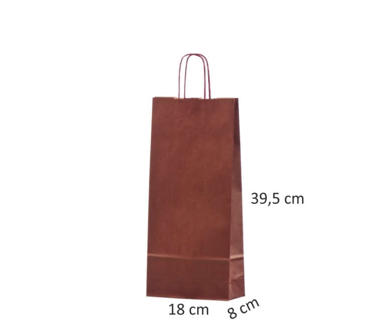 Bordoo värvi paberist kott 2 pudelile