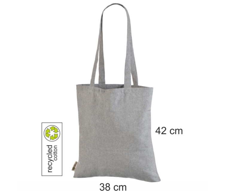 Harmaa kierrätyspuuvillakassi