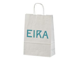 Valkoinen paperikassi 18x8x25 cm