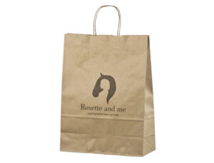 Ruskeat paperikassit on valmistettu riplatusta ruskeasta voimapaperista.