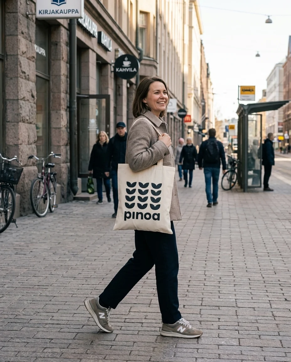 Brändätty kangaskassi käytössä